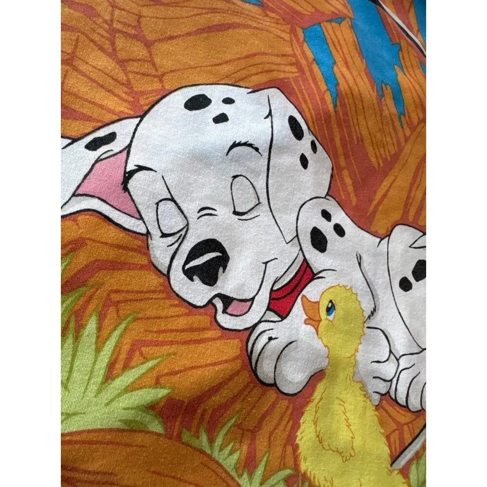 Vintage 90s Disney 101 Dalmatians Double Sided Standard Pillowcase USA